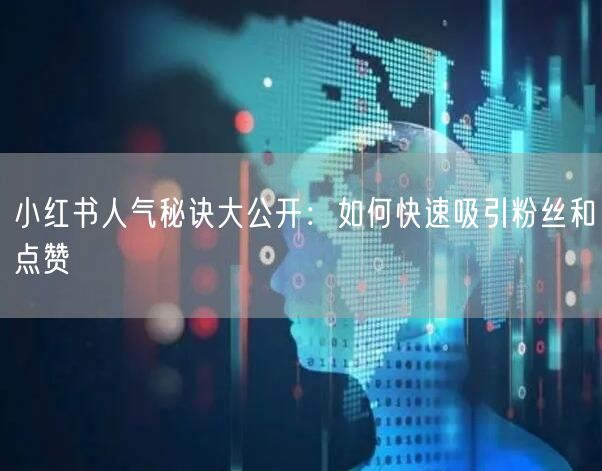 小红书人气秘诀大公开：如何快速吸引粉丝和点赞