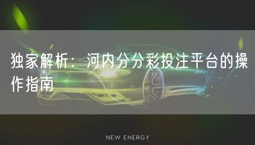 独家解析：河内分分彩投注平台的操作指南